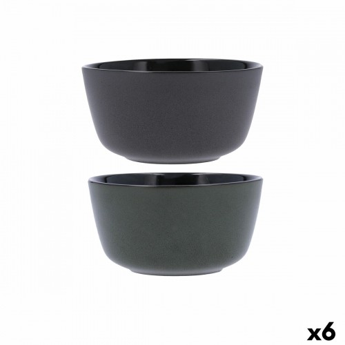 Bowl Bidasoa Dark Moon Grey Ceramic 780 ml (6 Units) image 1