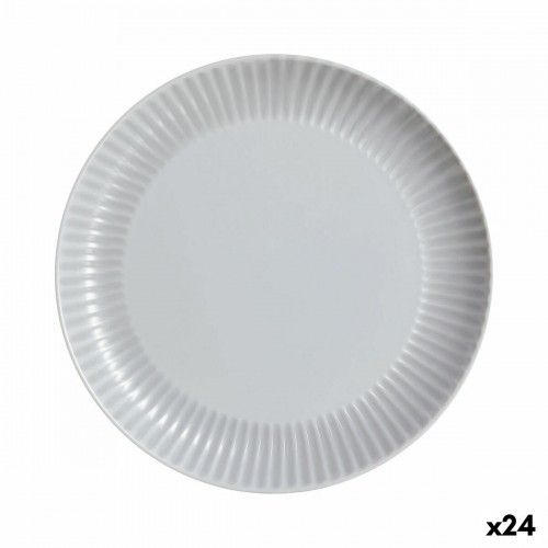 Flat Plate Luminarc Cottage Grey Glass 25 cm (24 Units) image 1