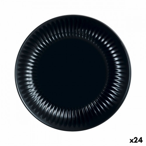 Dessert dish Luminarc Cottage Black Glass 19 cm (24 Units) image 1