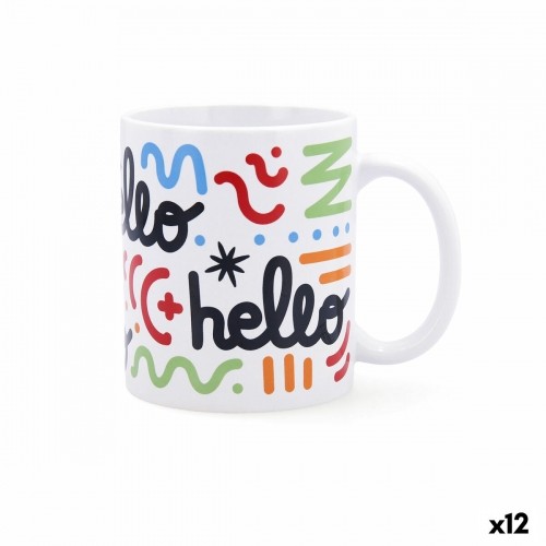 Cup Quid Hello Comics Multicolour Ceramic 330 ml (12 Units) image 1