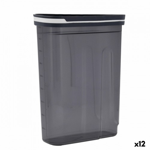 Tin Quid City With lid Dispenser 2,7 L Grey Plastic (12 Units) image 1
