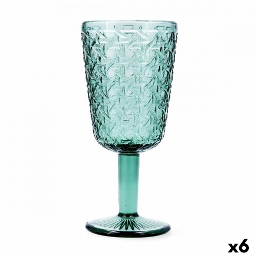 Wineglass Bidasoa Agata Green Glass 285 ml (6 Units) image 1