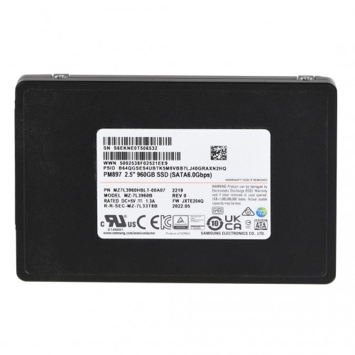 Samsung Semiconductor SSD Samsung PM897 960GB SATA 2.5" MZ7L3960HBLT-00A07 (DWPD 3) image 1