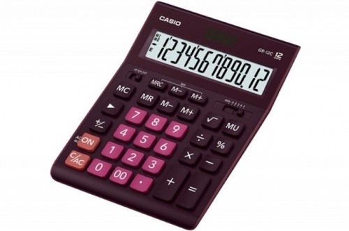 CASIO CALCULATOR GR-12C-WR OFFICE PURPLE, 12-DIGIT DISPLAY image 1