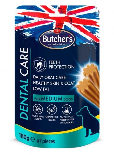 BUTCHER'S Dental Care - dental snack for medium sized dogs - 180g image 1