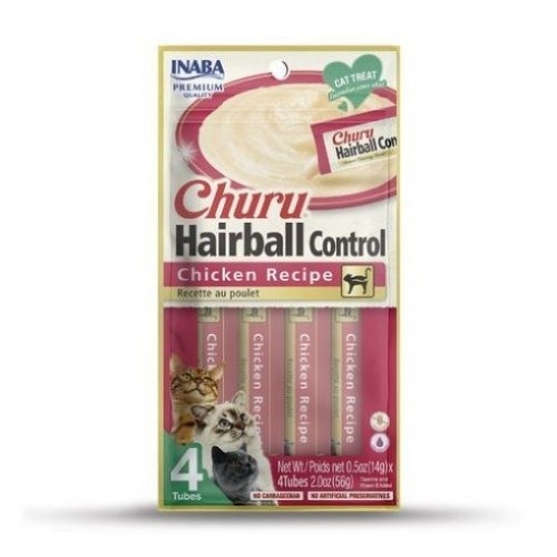 INABA Churu Hairball Chicken - cat treat - 4x14 g image 1