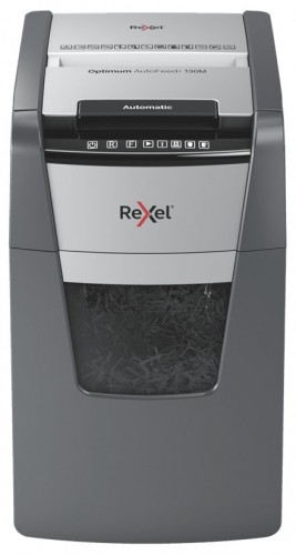 Rexel AutoFeed+ 130M paper shredder Micro-cut shredding 55 dB Black, Grey image 1