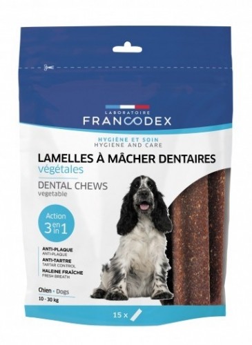 FRANCODEX Dental Medium - tartar removal strips for dogs - 15 pcs. image 1