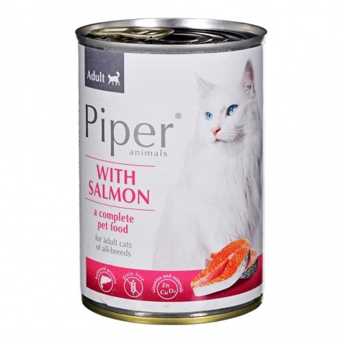 Dolina Noteci Piper Animals with salmon - wet cat food - 400g image 1