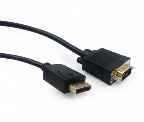 Gembird CCP-DPM-VGAM-6 video cable adapter 1.8 m VGA (D-Sub) DisplayPort Black image 1