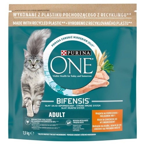Purina Nestle PURINA One Bifensis Adult Chicken - dry cat food - 1,5 kg image 1