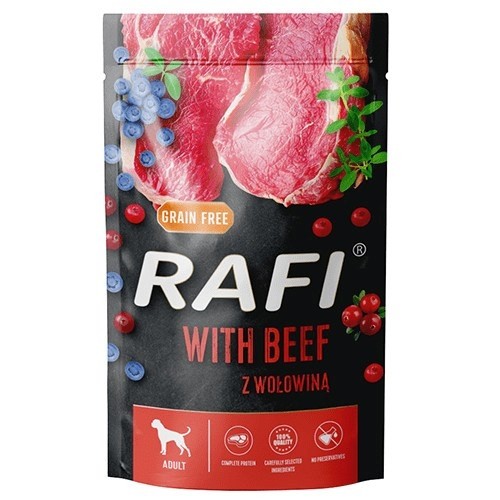 DOLINA NOTECI Rafi Dog wet food with blueberries and beef - 500g image 1
