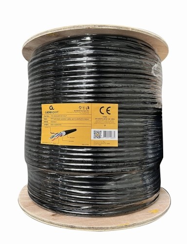 Gembird FPC-6004GE-SO-OUT CAT6 FTP LAN Gel filled outdoor cable, solid, 305 m, black image 1