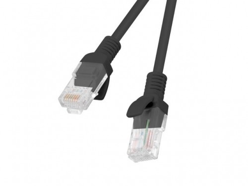 Lanberg PCU6-10CC-0100-BK networking cable Black 1 m Cat6 U/UTP (UTP) image 1