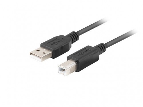 Lanberg CA-USBA-15CU-0010-BK kabel USB 1m 2.0 USB A->USB-B Black image 1