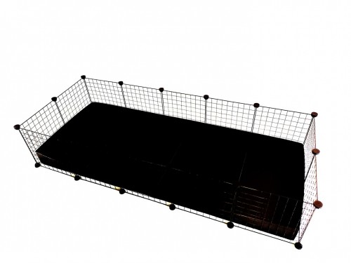 C&C modular cage 5x2 pig rabbit hedgehog black 180 x 75 x 37 cm image 1