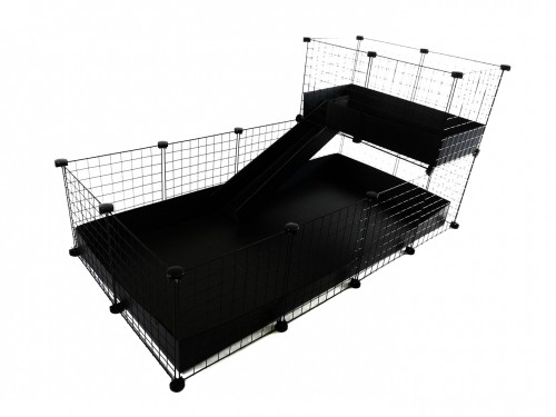 C&C modular cage one-storey 4x2 + Loft 2x1 + Black ramp image 1
