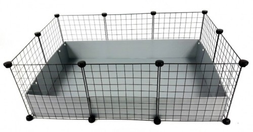 C&C Modular cage 3x2 110x75 cm guinea pig, hedgehog, silver grey image 1
