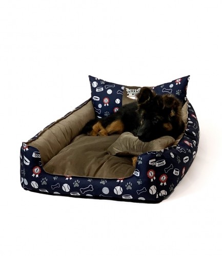 GO GIFT Dog and cat bed L - brown - 90x75x16 cm image 1