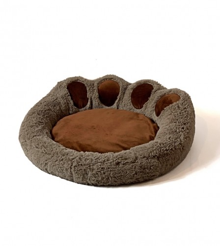 GO GIFT Dog and cat bed XL - brown - 75x75 cm image 1