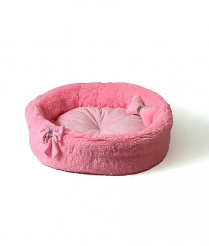 GO GIFT Blush pink XL pet bed - 65 x 60 x 18 cm image 1