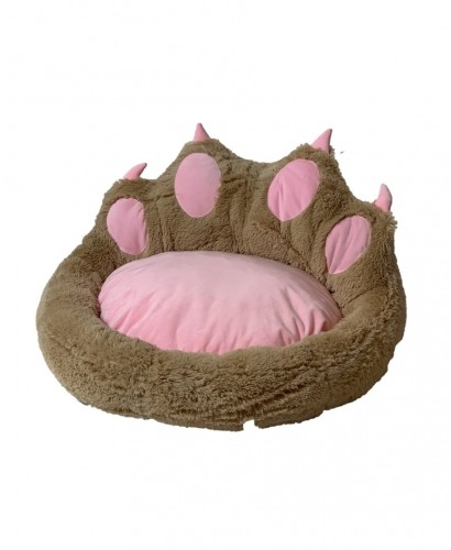 GO GIFT Dog and cat bed - camel - 75x75 cm image 1
