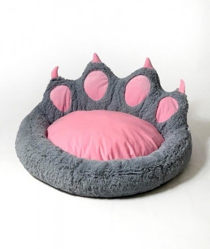 GO GIFT Dog and cat bed - grey - 75x75 cm image 1
