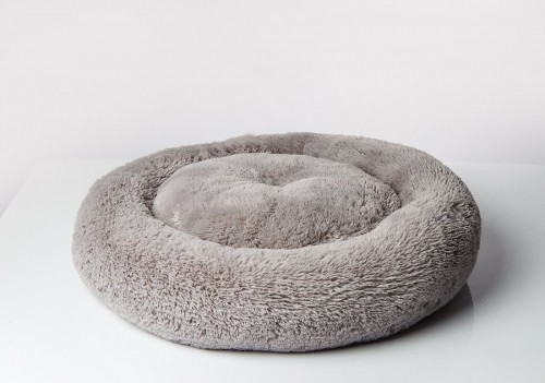 GO GIFT Shaggy grey L - pet bed - 66 x 66 x 10 cm image 1