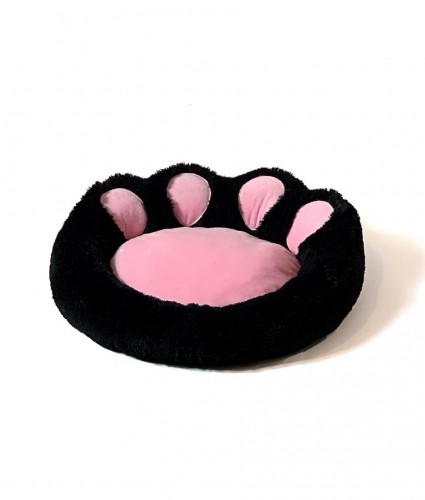 GO GIFT Dog and cat bed XL - black-pink - 75x75 cm image 1