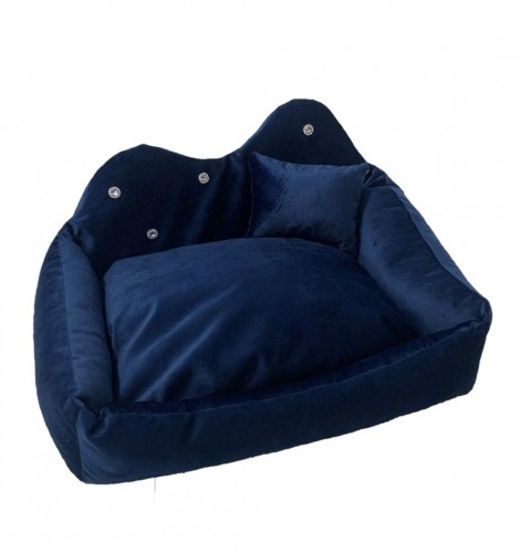 GO GIFT Prince navy blue XL - pet bed - 60 x 45 x 10 cm image 1