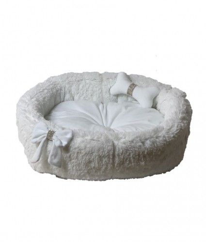 GO GIFT Cocard white XL - pet bed - 65 x 60 x 18 cm image 1
