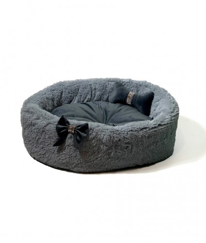 GO GIFT Grey XL pet bed - 65 x 60 x 18 cm image 1