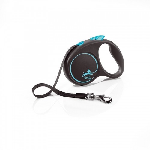 Flexi Automatic leash Black Design S 5 m, Blue image 1