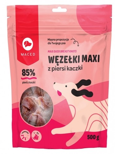 MACED Maxi duck breast knots - Dog treat - 500g image 1