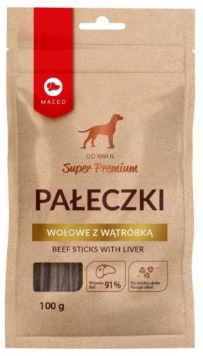 MACED Beef Sticks with liver - Dog treat - 100g image 1