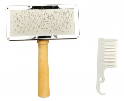 TRIXIE 2354 Silver, White, Wood Cat (animal) / Dog Brush image 1