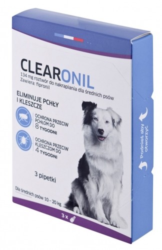 FRANCODEX Clearonil Medium breed -  anti-parasite drops for dogs - 3 x 134 mg image 1