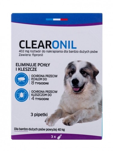 FRANCODEX Clearonil Large breed -  anti-parasite drops for dogs - 3 x 402 mg image 1