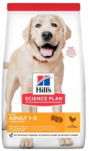 HILL'S Science Plan Canine Adult Light Large Breed Chicken - dry dog food - 14 kg image 1