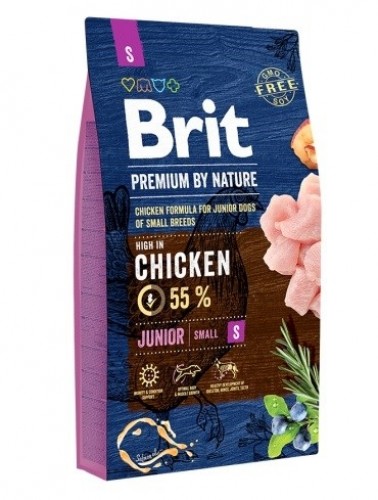 BRIT Premium by Nature Chicken Small Junior  - dry dog food - 3 kg image 1