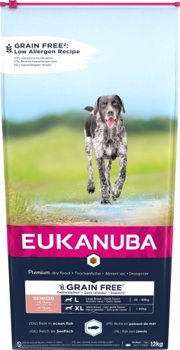EUKANUBA Grain Free Senior large/giant breed, Ocean fish - dry dog food - 12 kg image 1