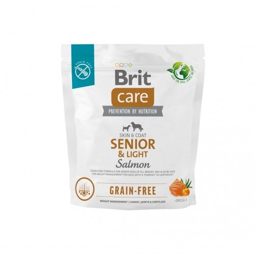 Dry food for older dogs, all breeds (over 7 years of age) Brit Care Dog Grain-Free Senior&Light Salmon 1kg image 1