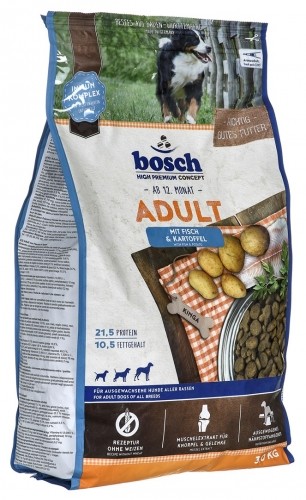 Bosch 04030  Fisch & Potato food for adult dogs 3 kg image 1