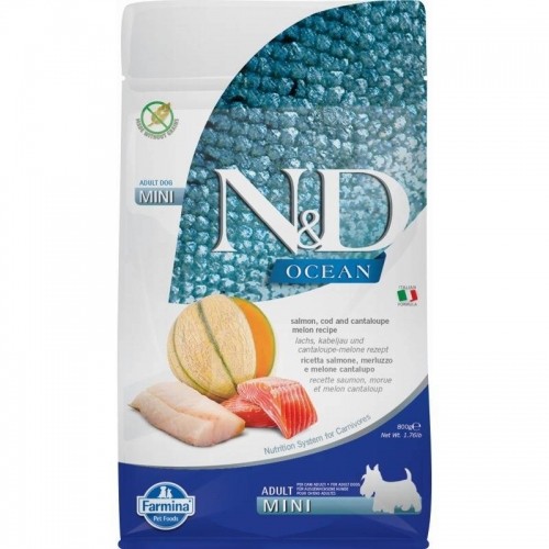 FARMINA N&D Ocean Dog Salmon, Cod, Cantaloupe, Melon Adult Mini - dry dog food - 800 g image 1