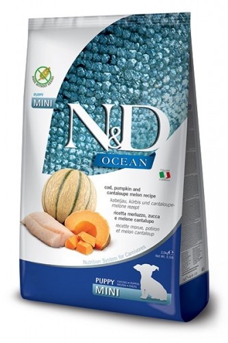 FARMINA N&D OCEAN DOG COD, PUMPKIN & CANTALOUPE MELON PUPPY MINI 800g image 1