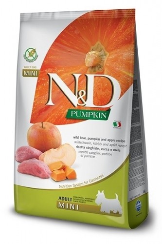 FARMINA N&D GF PUMPKIN DOG BOAR&APPLE ADULT MINI 7kg image 1