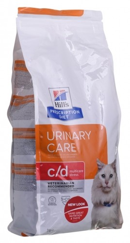 HILL'S PRESCRIPTION DIET Feline c/d Urinary Care Multicare Stress Dry cat food Chicken 3 kg image 1