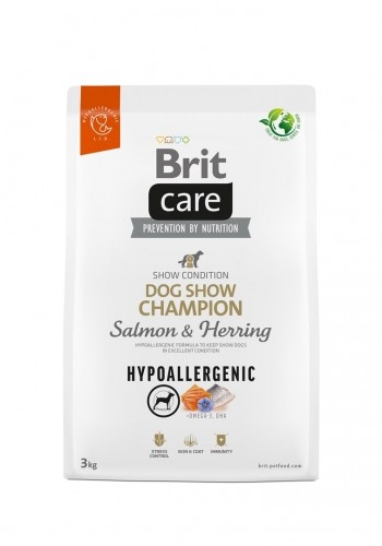 BRIT Care Hypoallergenic Adult Dog Show Champion Salmon & Herring - dry dog food - 3 kg image 1