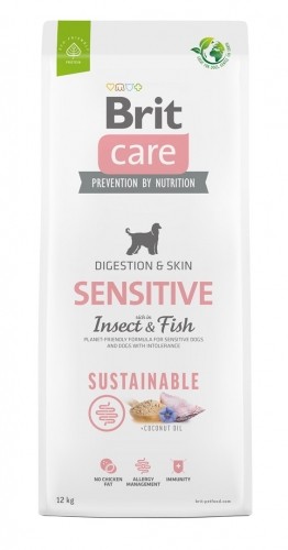 BRIT Care Dog Sustainable Sensitive Insect & Fish - dry dog food - 12 kg image 1