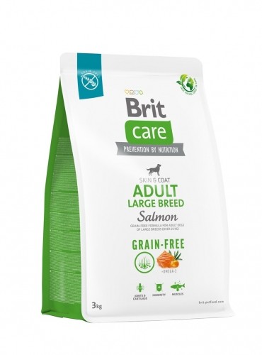 Dry food for adult dogs, large breeds - BRIT Care Grain-free Adult Salmon- 3 kg image 1